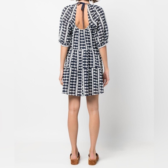 Maje fully embroidered dress in blue, NWT. - Picture 3 of 5